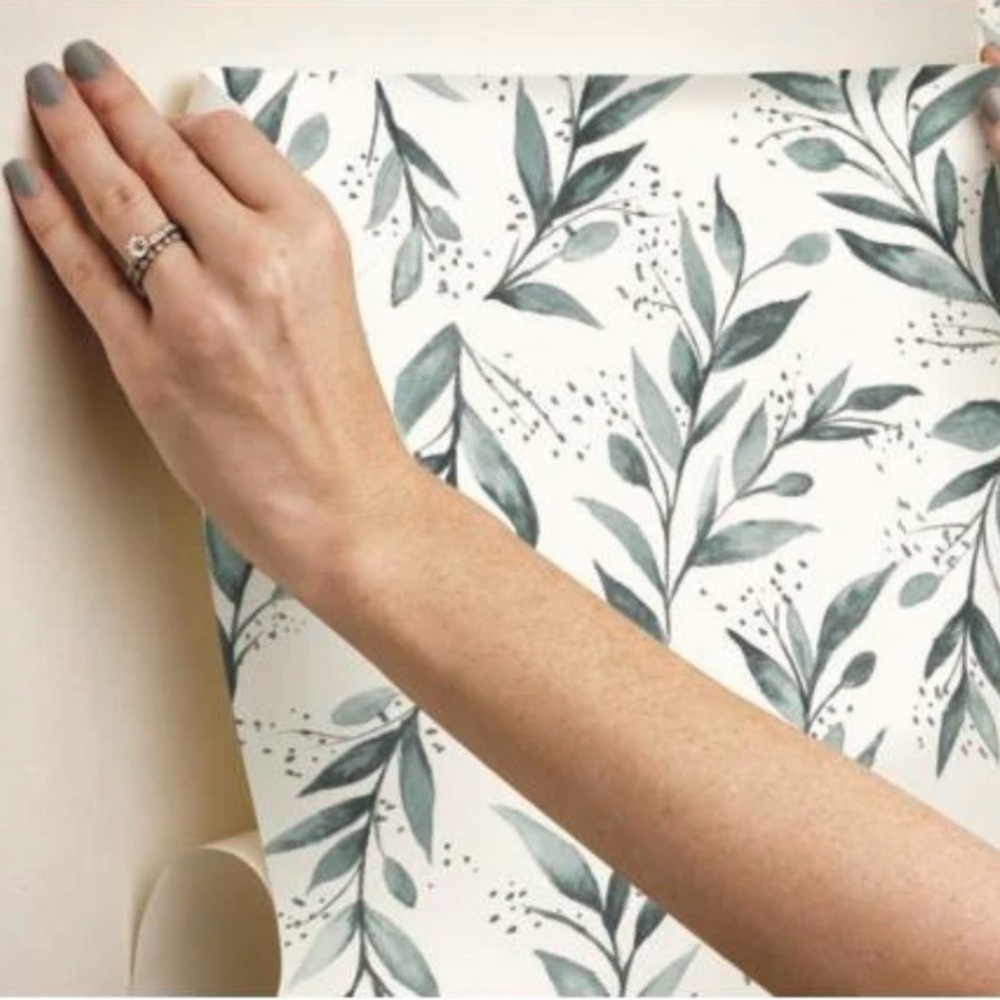 Magnolia Home by Joanna Gaines Teal Peel & Stick Wallpaper – Lot of 3 – New - Picture 4 of 5